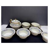 M. Redon Limoges Porcelain Tea and Dessert Set wit