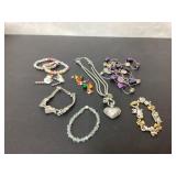 Costume Jewelry Lot Including Necklaces, Bracelets