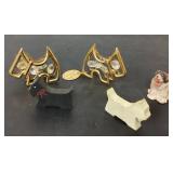 Dog Figurines Including Metal, Ceramic, and Resin