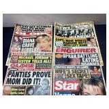Tabloid Magazines Featuring High-Profile Stories