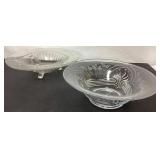 Etched Glass Bowls with Decorative Designs