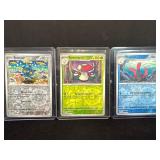 3 Holographic Pokemon Cards Featuring Bronzor, Amo
