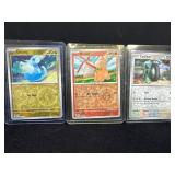 3 Holographic Pokemon Cards: Dratini, Numel, and C