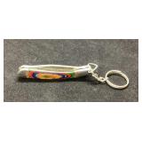 Pocket Knife With Colorful Handle and Keyring, 5 I