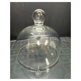 Clear Glass Dome Cloche With Knob Handle
