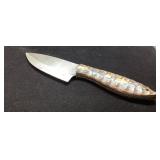 Custom Handmade Knife with Damascus Steel Blade an