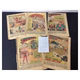 Superman, Superboy, and Batman Comic Books