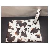 Cowhide Print Faux Leather Wristlet Clutch, Approx