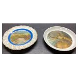 Small Decorative Porcelain Plates, 3 1/2 Inches Wi