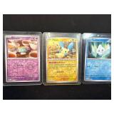 3 Holographic Pokemon Trading Cards Featuring Sini