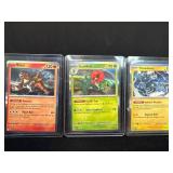 3 Foil Pokemon Cards Featuring Entei, Scovillain,