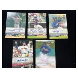 5 Topps MLB Baseball Autographed Cards