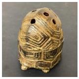 Brown Ceramic Two-Piece Turtle Incense Burner