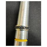 Menï¿½s Size 14 Chain-Link Ring in Silver-Tone Finis