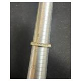 Gold Ring with Channel-Set Stones, Size 8