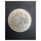 1967 Mexican Silver Peso Coin Featuring Jose Morel