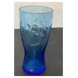 Blue Coca-Cola Glass Approximately 6 1/2 Inches Ta