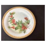 Hand-Painted Holiday-Themed Decorative Plate, Appr