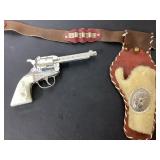 Rare 1950ï¿½s Sheep Fur Trimmed Holster With Mustang