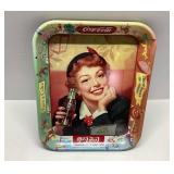 Vintage Coca-Cola Tray Featuring Woman Holding Cok