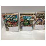 Three Marvel Comic Books Including Moon Knight and