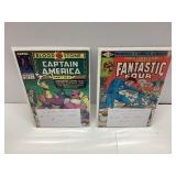 2 Marvel Comic Books Featuring Captain America and