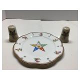 Decorative Plate with Eastern Star Design and Matc