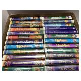 Full Box of Disney and Childrenï¿½s VCR Tapes