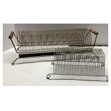 2 Metal Records Racks, Approximately 18 and 10 Inc