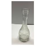 Clear Glass Vase with Textured Design, Approximate