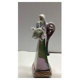Iridescent Ceramic Angel Figurine, Approximately 1