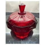 Vintage Viking Glass Epic Diamond Point Ruby Red A