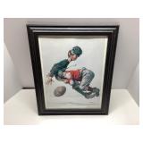 Framed Norman Rockwell Print, 'Tackle,' 1993 Curti