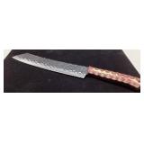 14-Inch Chef Knife with Damascus Steel Blade and D