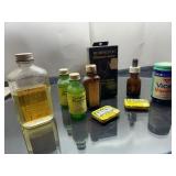 Old Medicine Cabinet Contents with Various Items