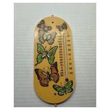 Vintage Butterfly Thermometer with Decorative Desi