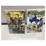 Two Marvel Comics: X-Men and Spider-Man 2099