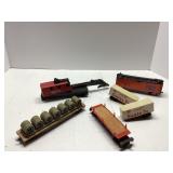 Santa Fe Model Train Cars with Assorted Load Acces