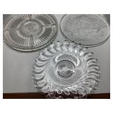 Three 1213 Inch Glass Platters