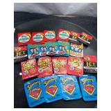 Wrappers from 1980s Superman, ET, Dukes of Hazzard