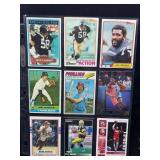 Nine Assorted Sports Trading Cards Including Footb