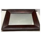 Wood-Framed Mirror, Approximately 14 x 19 Inches