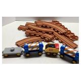 Plastic Toy Train Set with Tracks and Accessories