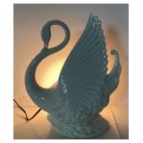 Approximately 12-Inch Tall Vintage Swan TV Light