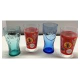 Four Coca-Cola Branded Glasses