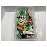 Plastic Storage Bin with Assorted Playmobil Access