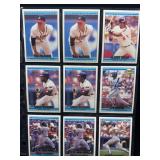 9 Baseball Cards Featuring Tom Glavine, Albert Bel