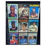 1980s and 1990s Baseball Cards in Sleeves