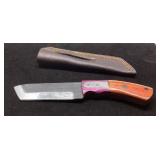 Handmade Knife with Leather Sheath, Approximately