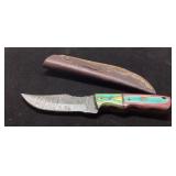 Handcrafted Knife with Leather Sheath, Approximate